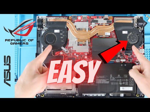 How to Open and Clean Asus ROG G531G Fan Disassemble + Thermal + How to Upgrade Ram + SSD + Battery