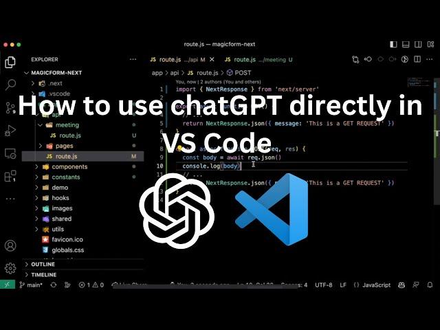 How to use chatGPT directly in VS Code with Code GPT