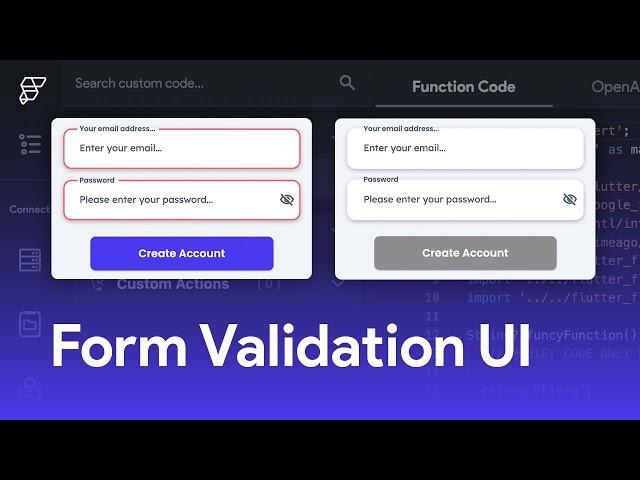 Form Validation UI in FlutterFlow Tutorial