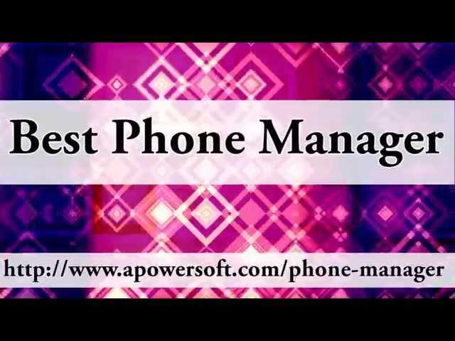 Apowersoft Phone Manager - The best iPhone/Android device manager