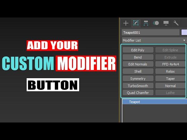 Modifier List Button For 3DsMax