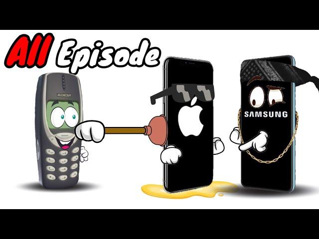 Funny Phone Cartoon. All Series Evolution.