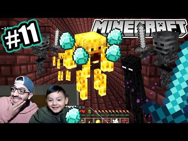 Diamantes en el Nether de Minecraft | Entramos a la Fortaleza | Juegos Karim Juega