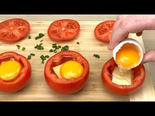 Just put an egg in a tomato and you will be amazed! Breakfast recipe # 35