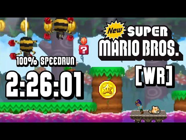 New Super Mario Bros. - 100% Speedrun in 2:26:01 [World Record]