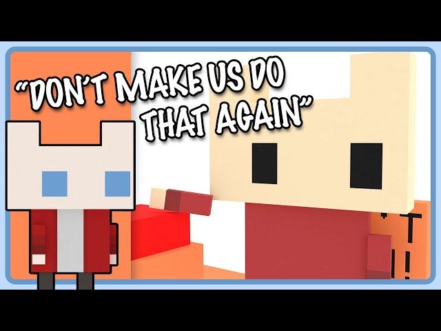 Grian and the Pico Park Button | Hermitcraft/Pico Park Animation Ft. Grian, Gem, Impulse & Skizz