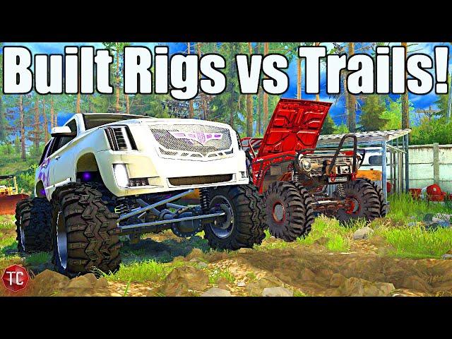 NEW BUILT RIGS HIT THE TRAILS!! SpinTires MudRunner Multiplayer Mods
