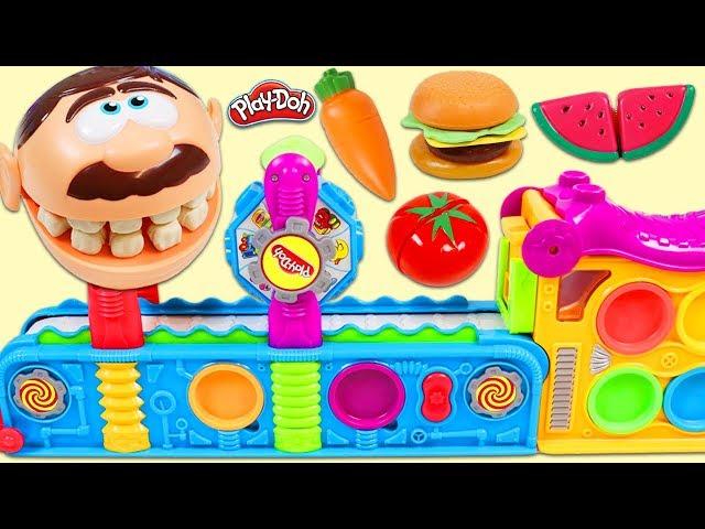 Feeding Mr. Play Doh Head Velcro Food From Mega Fun Factory!