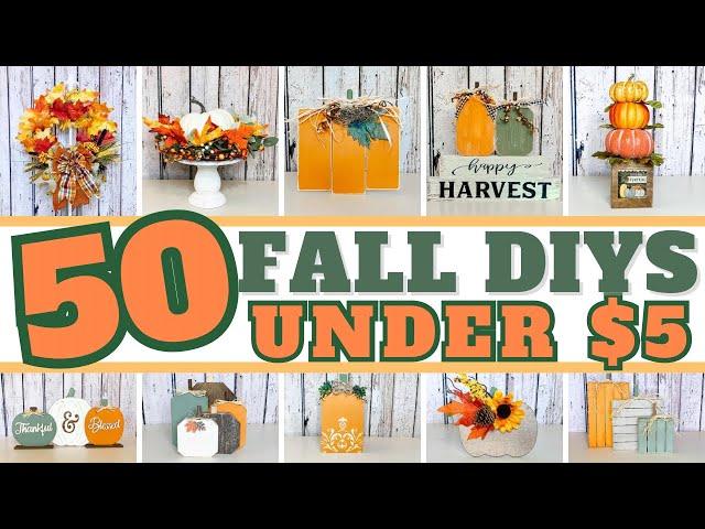  50 FALL FARMHOUSE DIYS UNDER $5 | MUST SEE FALL DIY MEGA VIDEO