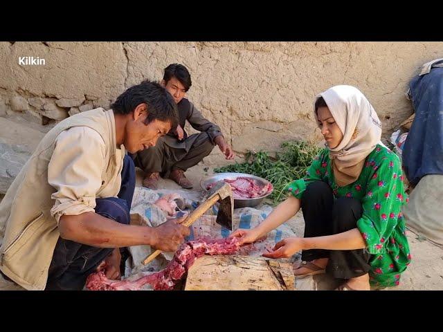 Reception of guests in the countryside of Afghanistan