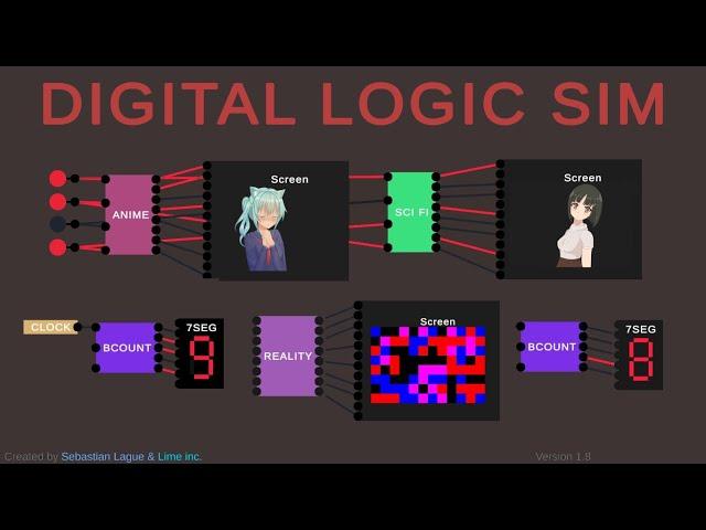 Digital Logic Sim 2 using the Screens !