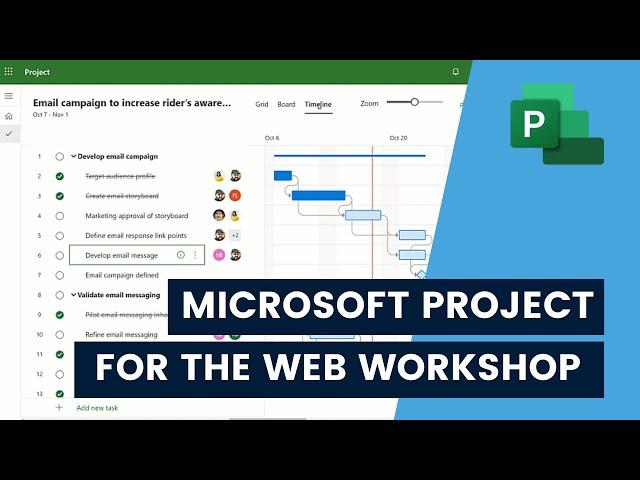 Microsoft Project for the Web - Introductory Workshop *Demo of the powerful Microsoft PPM tool*