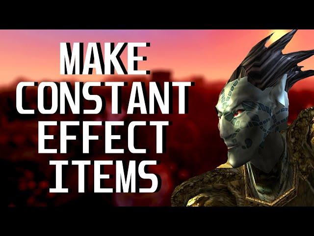 How to make Constant effect items in Morrowind