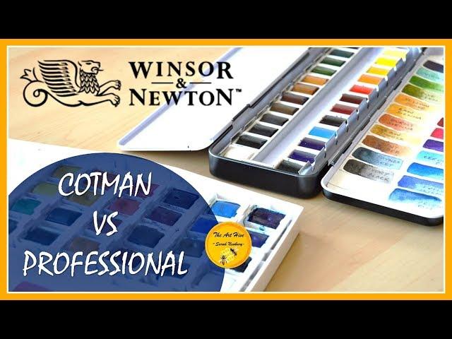 COTMAN vs PROFESSIONAL - WINSOR & NEWTON watercolour COMPARISON and REVIEW (2018)