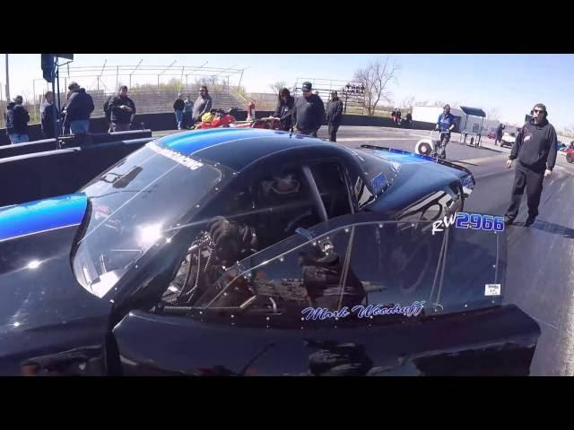 Mark Woodruff making a hit in his Radial Vs. World Corvette