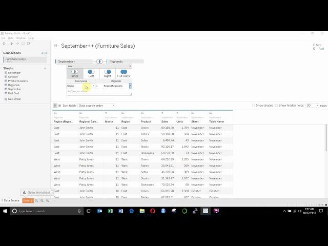 Tableau in Two Minutes - Joining and Unioning Data Sources