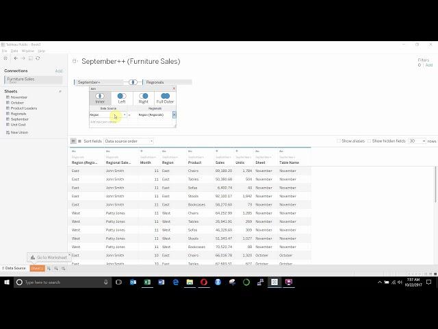 Joining and Unioning Data Sources - Tableau in Two Minutes