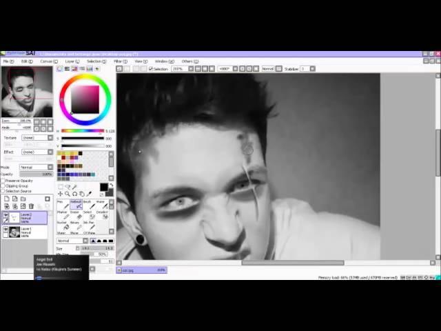 How to make a zombie effect with Paint Tool