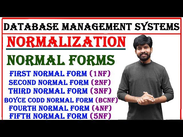 normalization in dbms | normal forms | 1nf, 2nf, 3nf, bcnf, 4nf, 5nf normal forms with examples