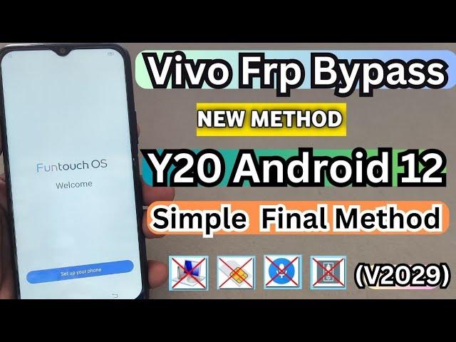 Vivo Y20 Frp Bypass 2025 Or Reset Google Account Lock Android 12 | Without PC | All Vivo Frp Bypass