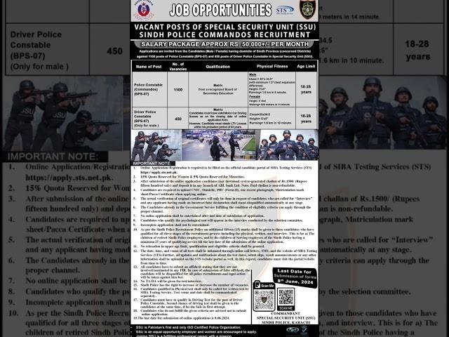 Special security unit jobs 2024.#jobs2024 #jobs #govtjobs #ssu #ssujobs