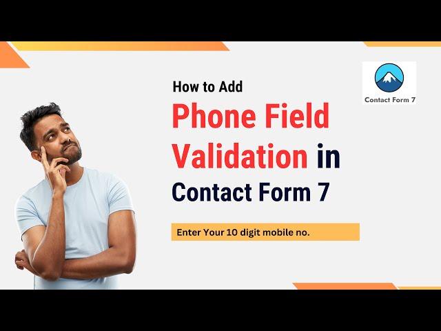 Phone Validation to Contact Form 7 in WordPress | Contact Form Validation