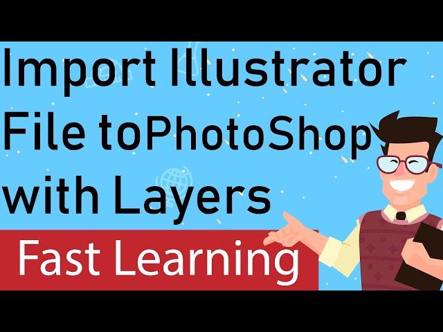 How do I import Illustrator layers into Photoshop?