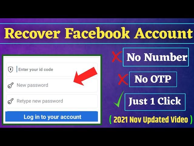 how to recover facebook id without email and phone number | recover facebook account 2021