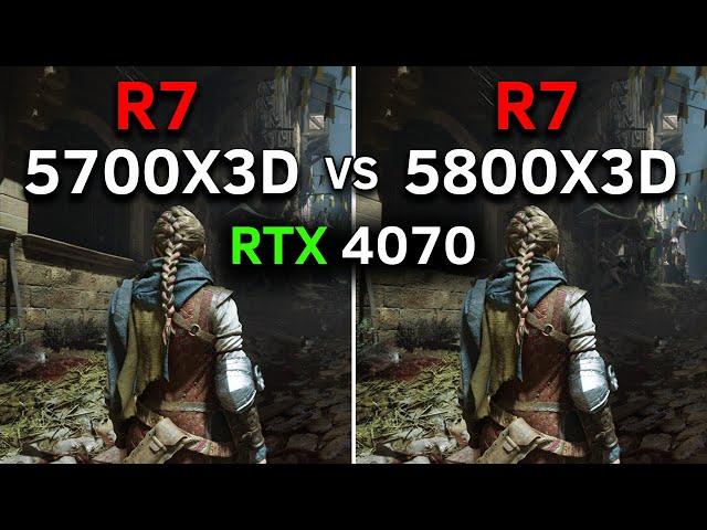 Ryzen 7 5700X3D vs Ryzen 7 5800X3D | RTX 4070 | Test In 12 Games | 2024