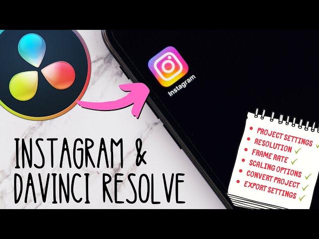 CREATE and EXPORT video for Instagram POSTS in Davinci Resolve 16