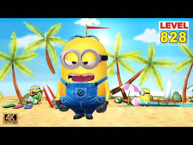 Minion Rush Dave Minion jump over obstacles 450 times at Minion Beach [Level 828 PC 4K]