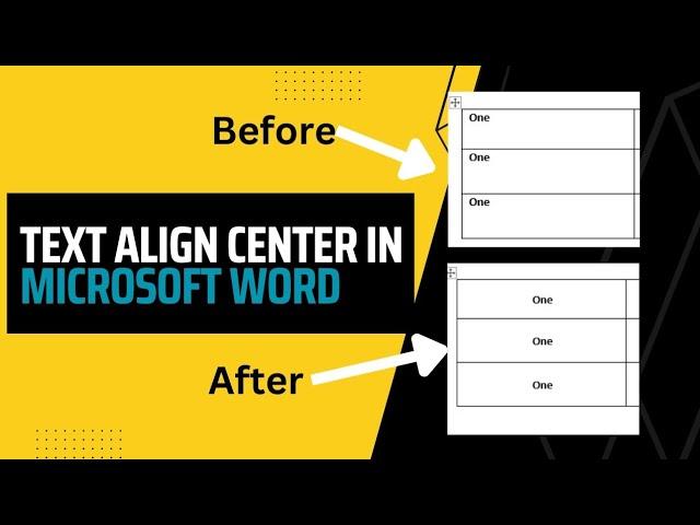 How to center-align text within a table cell in Microsoft Word