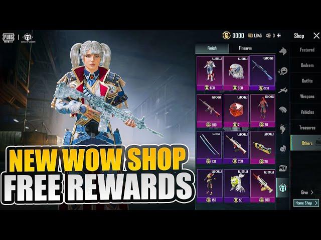 New Wow Redeem Shop Is Here? | Get Free Permanent Outfits And Gun Skins | All Talent Campion | Pubgm