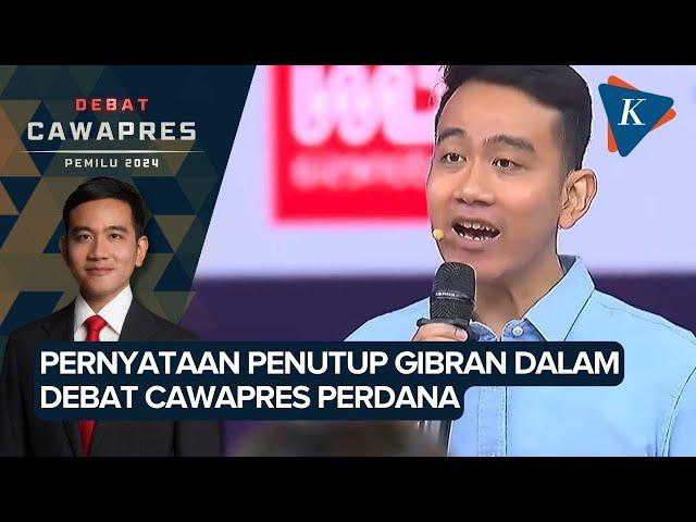 [FULL] Gibran Beri Pernyataan Penutup dalam Debat Cawapres Perdana