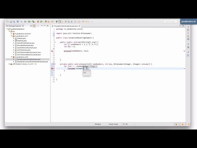 Java 8 Lambda Basics 17 - Exception Handling in Lambdas