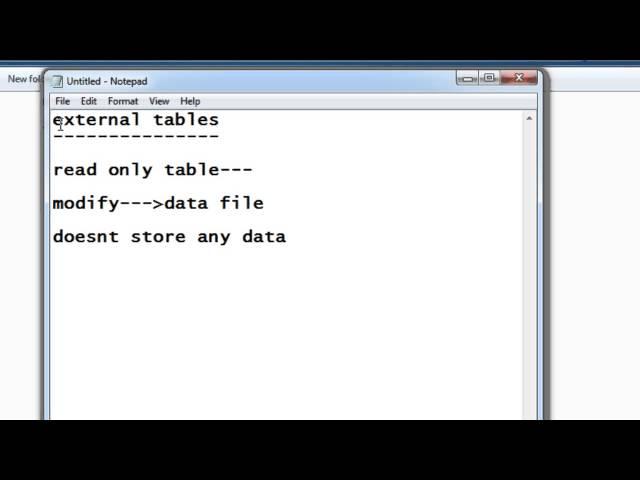 SQL: External Table Part-1