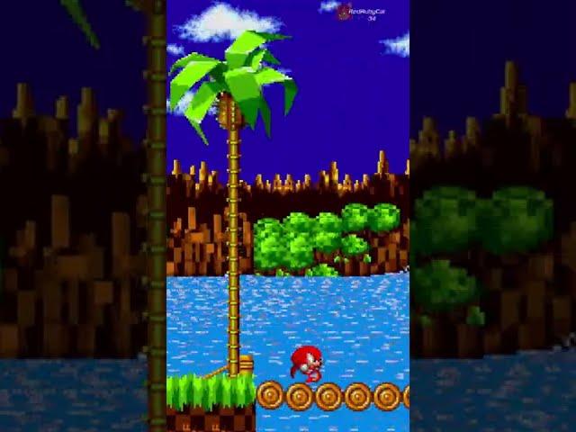 Chibi Knuckles in Sonic 1 | Sonic 1 mods short gameplay