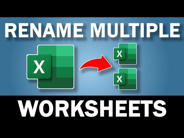 Use This Trick to Rename Multiple Excel Worksheets