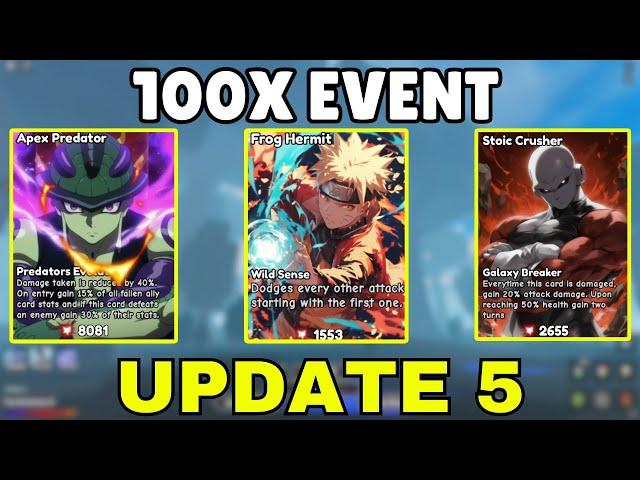 UPDATE 5 | 100x Global EVENT Anime Card Battle Roblox