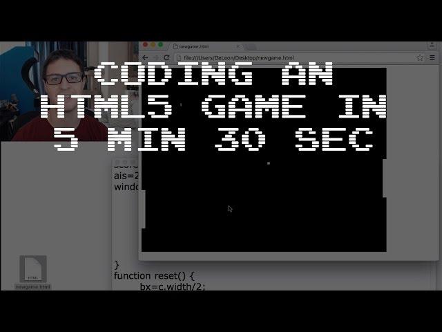 Coding an HTML5 Canvas Game with JS in 5 min 30 sec