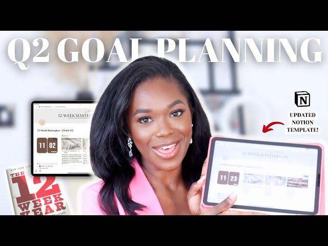 PLAN My 12-Week Year With Me! *Updated Notion Template* Q2 Goal Planning + Reset