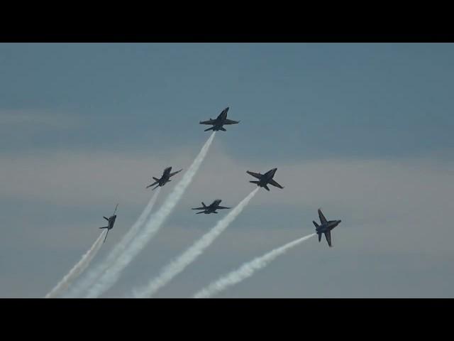 Blue Angels passing through Oshkosh 2018 Wednesday