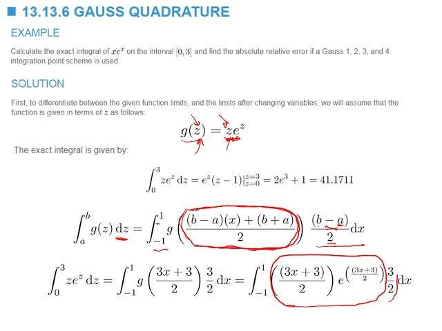 11  Numerical Integration 3 Gauss Quadrature Alternate Integration Limits