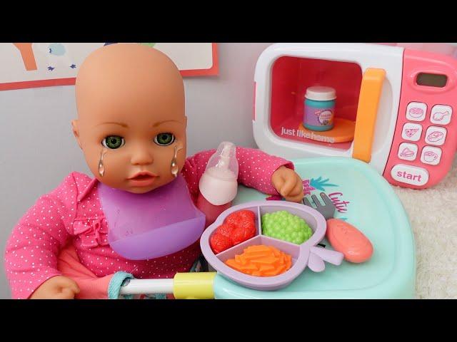 Baby Annabell Doll Evening Routine Feeding and Changing baby doll