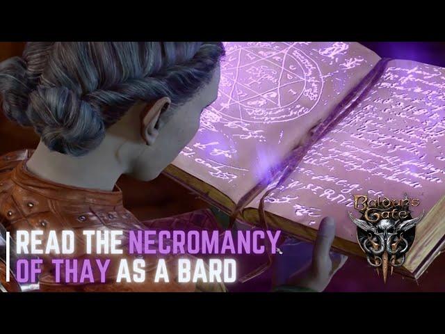 Read the Necromancy of Thay as a Bard - Baldur's Gate 3 #baldursgate3