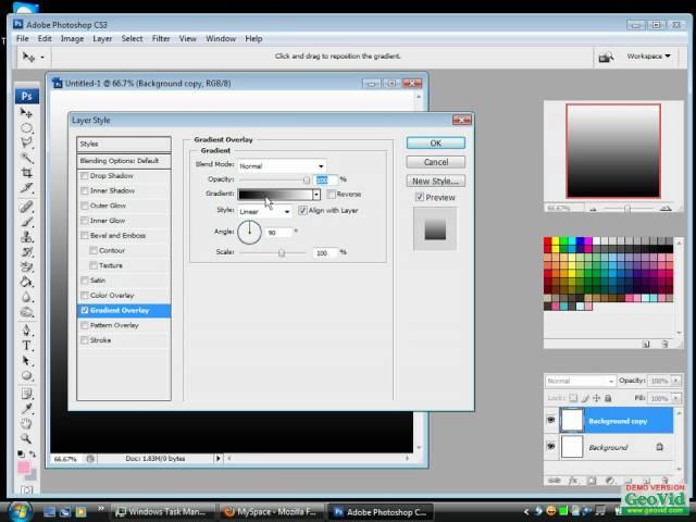 How to make a gradient on photoshop  cs3