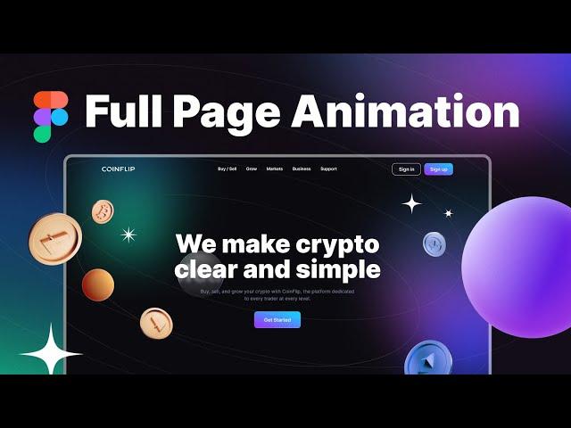 Full Website Animation Tutorial In Figma. Learn UIUX Design Animation with interactive Component