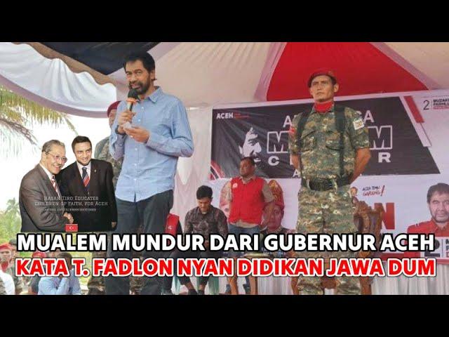 KIP Aceh Mualem Gagal Jadi Gubernur Jika Tidak Bisa Memimpin Aceh dari Tgk Fadlon Nyan didikan Jawa