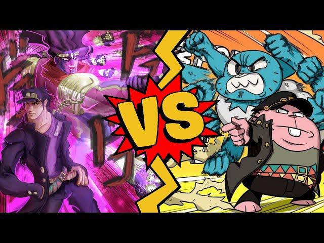 M.U.G.E.N. Battles | Jotaro vs Richard | JoJo's Bizarre Adventure vs The Amazing World of Gumball