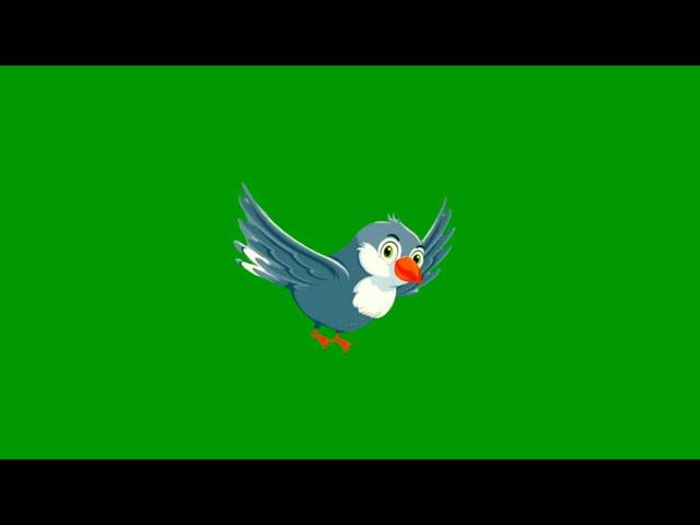 Bird Flying Green Screen/Green Screen Fly Bird/Cartoon Bird Green Screen/Green Screen Cartoon Bird/